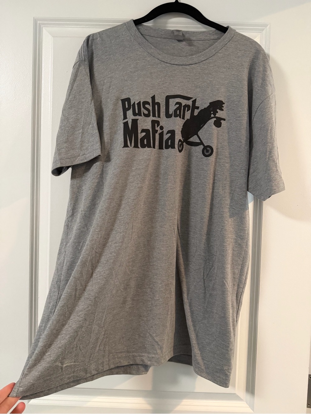 No Laying Up Push Cart Mafia Grey Graphic Tee
